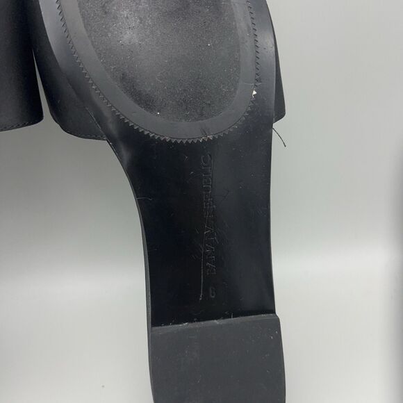 Banana Republic Sandals Womens 8 Black Slide Slip On Open Toe Flat Shoes Minimal - Picture 9 of 10